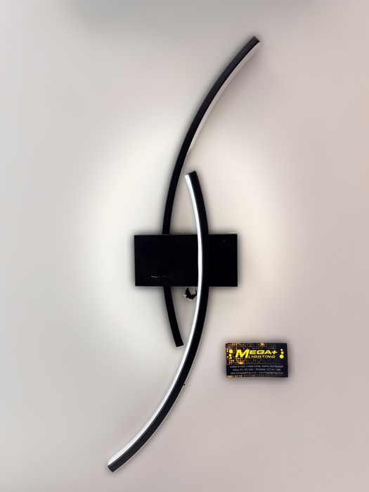 Black LED Wall Sconces Light, 3 in 1 Color 3000K-6000K Modern LED  Wall Light for Living Room, Hallway, Bedroom