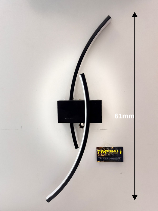 Black LED Wall Sconces Light, 3 in 1 Color 3000K-6000K Modern LED  Wall Light for Living Room, Hallway, Bedroom