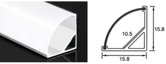 LED Extrusion  SLIVER With Frosted Cover - A13 Profile (3m Complete)