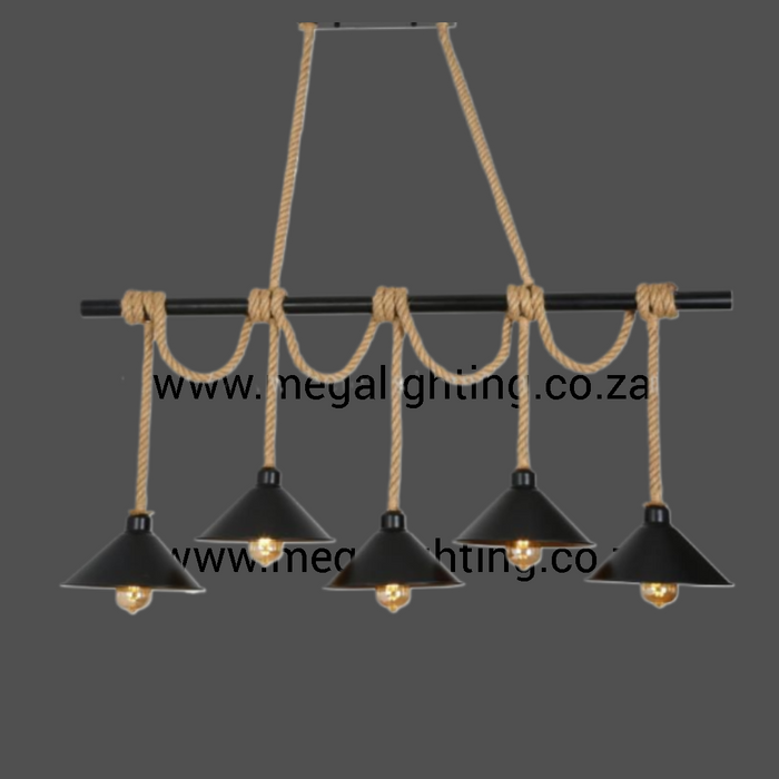 Barn Rope Swing Pendant Light 5-light sources