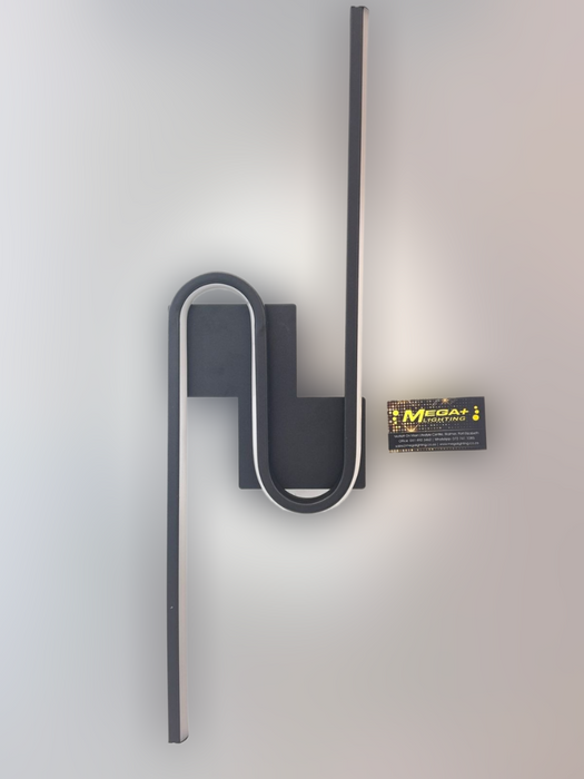 Black LED Wall Sconces 3-Tone Lighting Modern LED Bathroom Vanity Light Fixtures 23.6 Inch Linear Wall Lamp for Living Room Indoor Wall Lighting for Bedroom