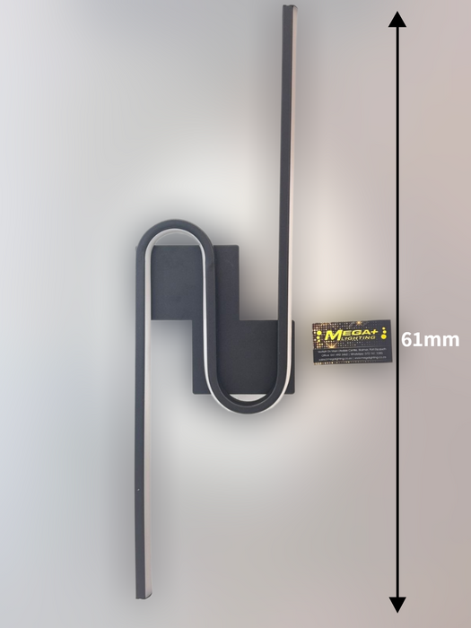 Black LED Wall Sconces 3-Tone Lighting Modern LED Bathroom Vanity Light Fixtures 23.6 Inch Linear Wall Lamp for Living Room Indoor Wall Lighting for Bedroom