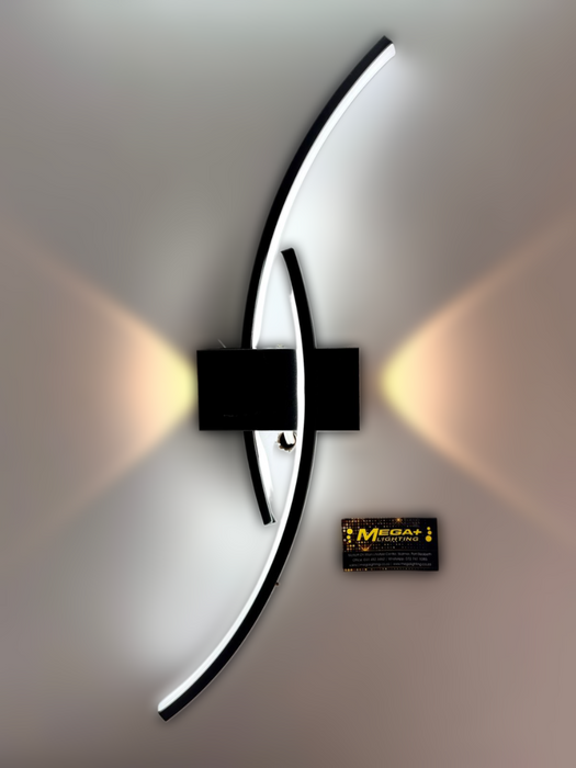 Black LED Wall Sconces Light, 3 in 1 Color 3000K-6000K Modern LED  Wall Light for Living Room, Hallway, Bedroom