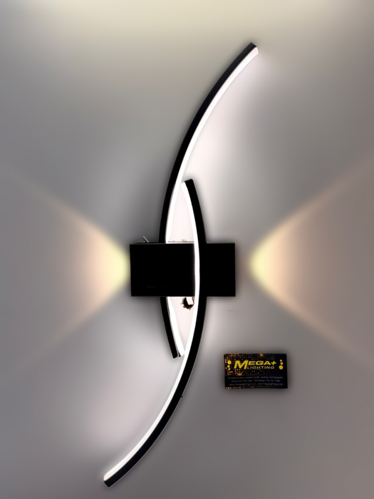 Black LED Wall Sconces Light, 3 in 1 Color 3000K-6000K Modern LED  Wall Light for Living Room, Hallway, Bedroom