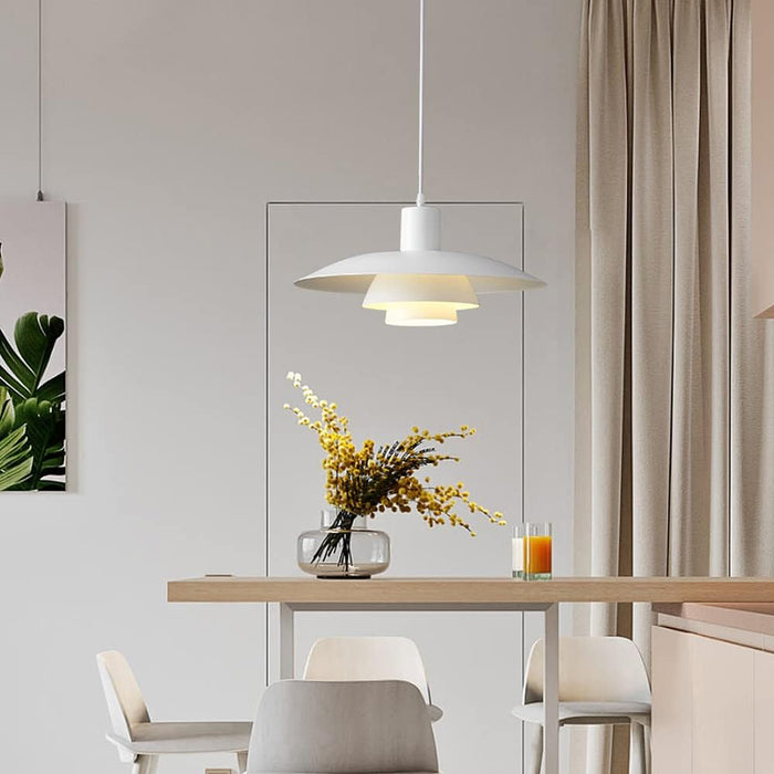 Pendant Light Fixture Modern Simple Style Single Head White Chandelier Dining Room Pendant Light Fixtures