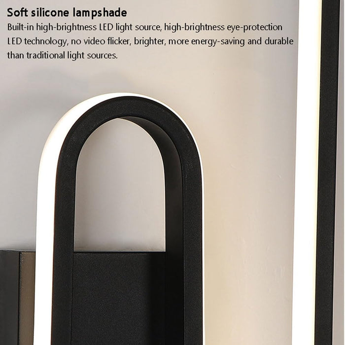 Black LED Wall Sconces 3-Tone Lighting Modern LED Bathroom Vanity Light Fixtures 23.6 Inch Linear Wall Lamp for Living Room Indoor Wall Lighting for Bedroom
