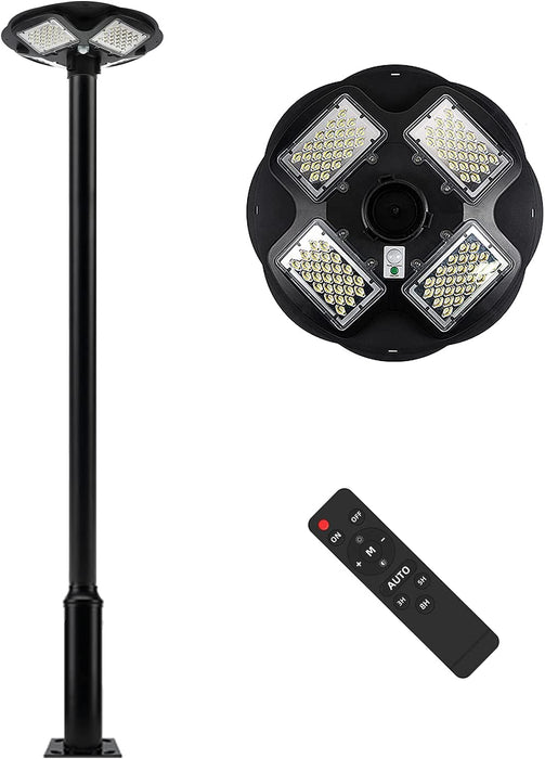 200w Outdoor integrated IP65 Waterproof round solar street light Solar UFO Motion Sensor All in one Solar Garden Street Light With Remote Control