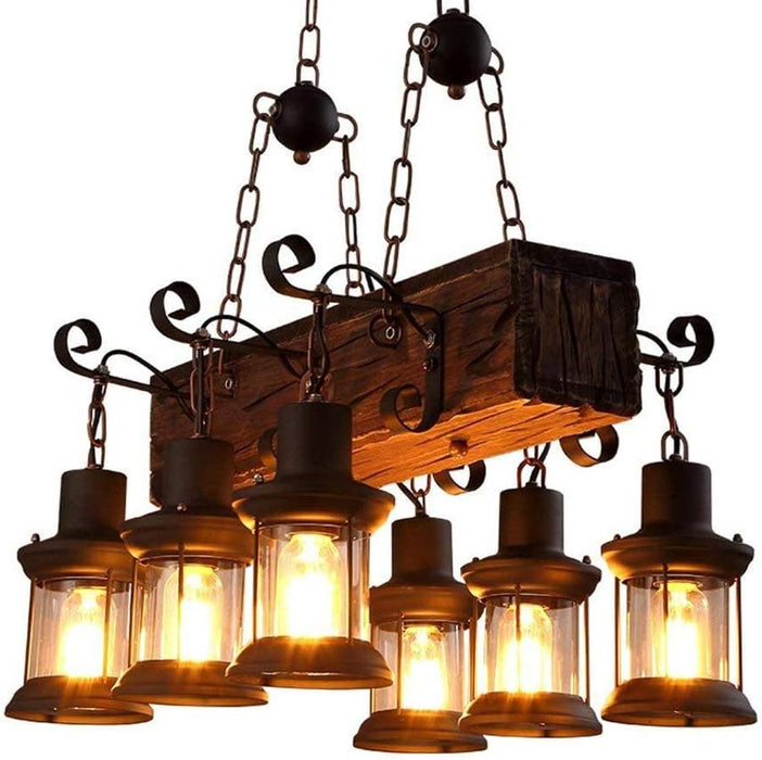 6 head Industrial style loft retro western restaurant Chandelier