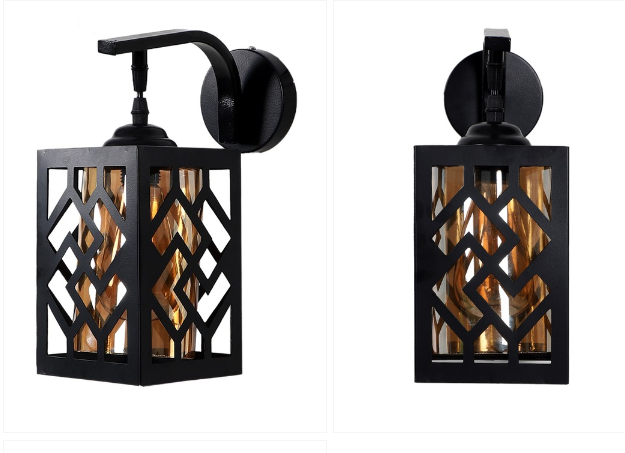 Creative black indoor wall light