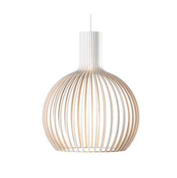 Modern Chandelier Lighting - Decorative Ceiling Light Fixture Iron Art & Pendant Light - Wooden Lamp Geometric Lamp