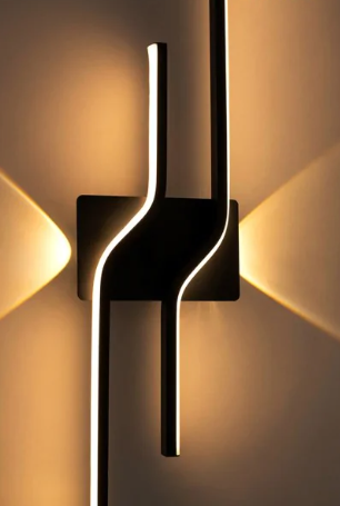 LED Wall Light Modern LED Vanity Light, Black Bathroom Light Fixtures Daylight White 4000K Wall Sconce