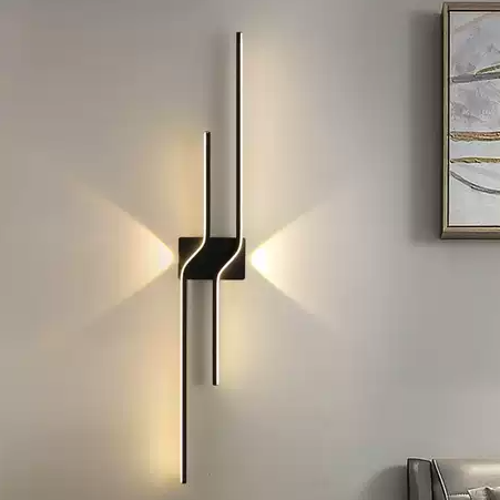 LED Wall Light Modern LED Vanity Light, Black Bathroom Light Fixtures Daylight White 4000K Wall Sconce
