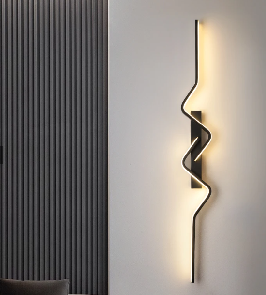 Modern Wall Black LED Wall Lights 18w Indoor Wall Lamp Modern Led Sconces Wall Lighting for Bedroom Living Room Office Dining Room Hallway