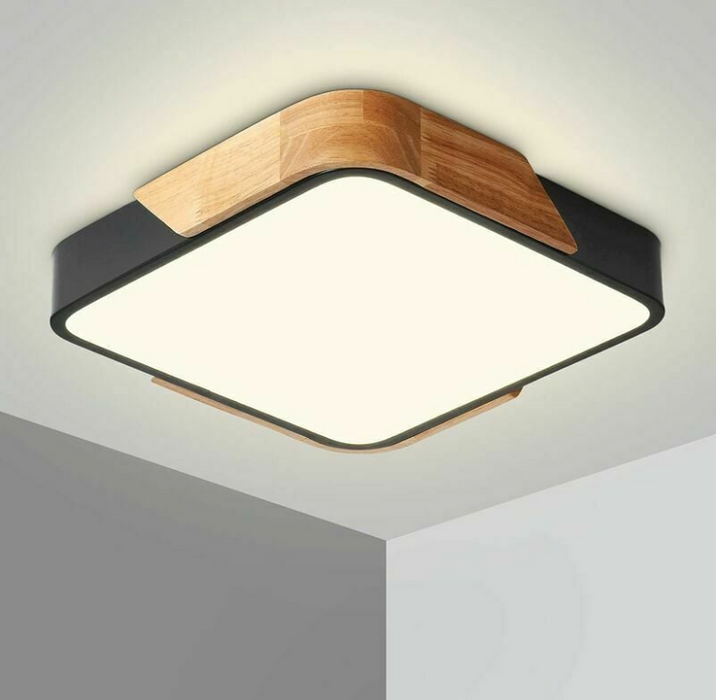 36W LED Square Flush Mount Pendant Light Office Atmosphere Dimmable LED Shade Living Room Modern Close to Ceiling Lights Fixture for Kitchen Entryway Dining Room