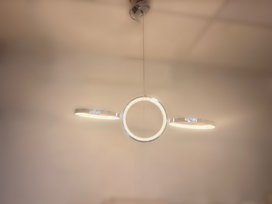 Hotel Restaurant Pendant Light Fashionable Versatile Tri-Colour Chandelier for Bedroom Living Room Long Shape