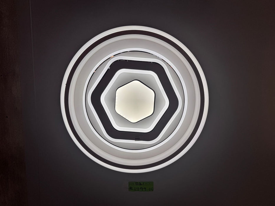 3-Color Modern Geometric LED Flush Ceiling Light