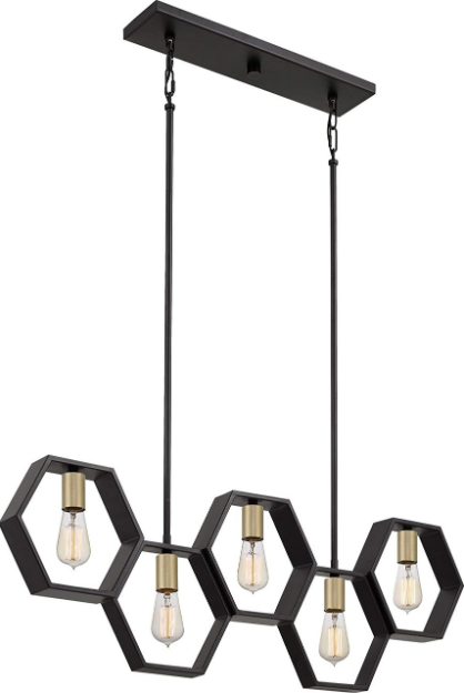 Modern Five Light Island Chandelier