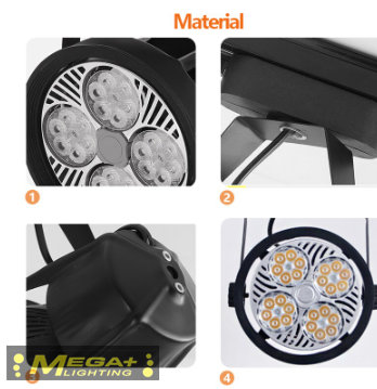 LED Track Light Fixture E27 40W Ceiling Rail Lamp