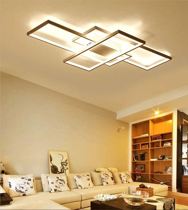 White and black LED Ceiling Light Modern Rectangular Aluminium Light with 3 colours Ceiling Light 3000 K - 6000 K