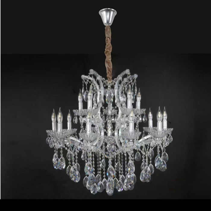 LED Chandelier LED Pendant Lamps Candle Crystal Luxury Lights Modern Fixtures for Home Hotel Villa Hall 15Light Source