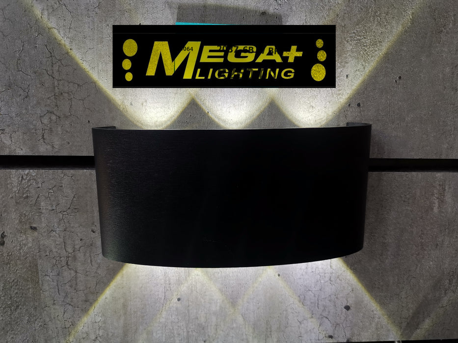 Up DownBlack Modern Wall Lamp Led Aluminum Outdoor.
