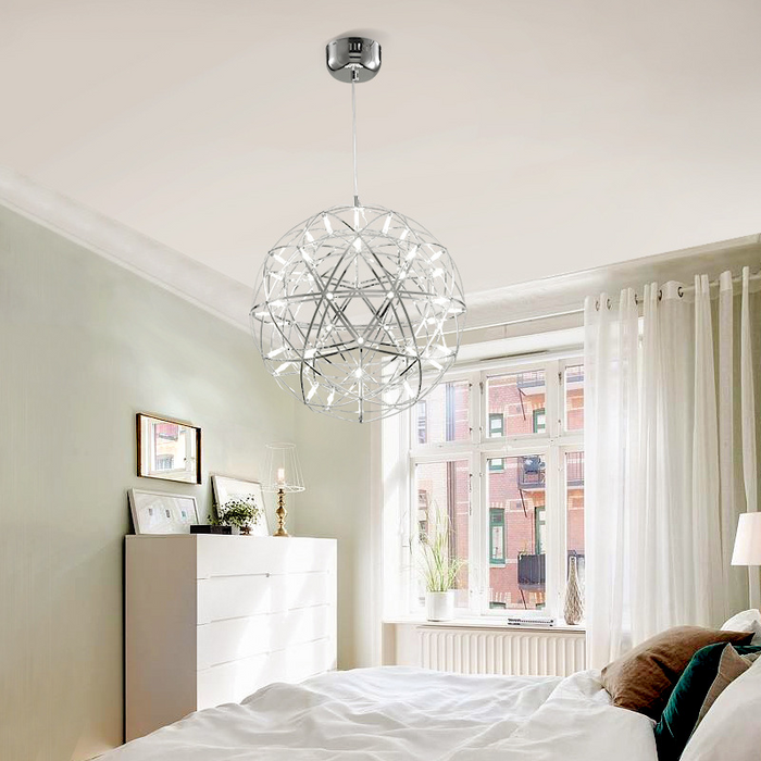 Modern brief Loft spark ball LED Pendant Light fixture 6500k Firework Ball stainless steel pendant Lamps home deco lighting