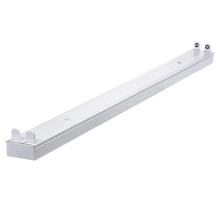 2PC T8 4FT LED Tube Double Fitting Open Channel