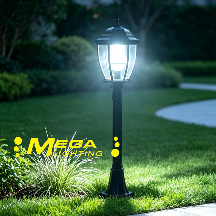 MG‑B022L 100cm vintage garden post‑light IP65‑waterproof classic lantern E27 ground‑mount lamp MEGA LIGHTING South Africa