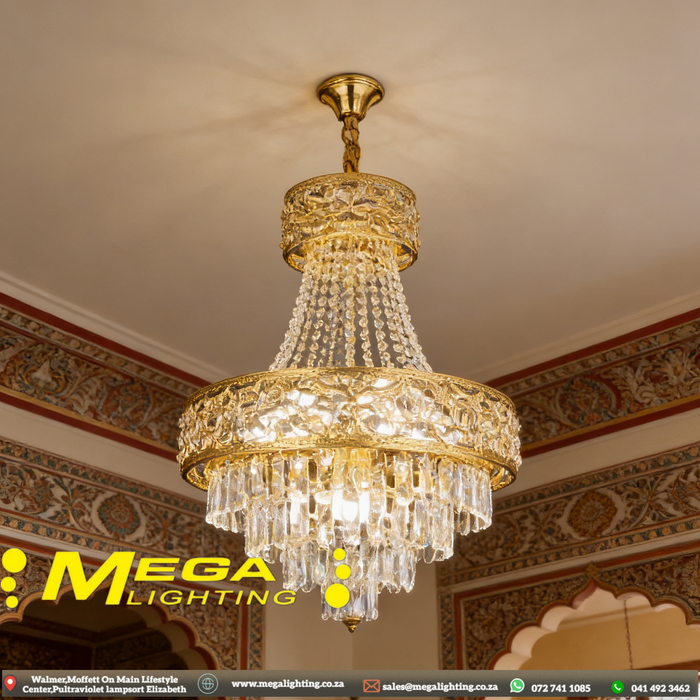Golden Palace K9 Crystal LED Chandelier,LED Modern Luxury Villa Crystal Ceiling Pendant Lamp Chandelier Light Lighting