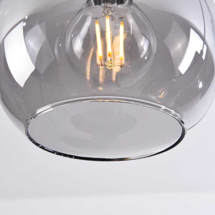 Hanging lamp 3xE27 SUPRA BLACK 3 monke galss bowl hanging pendant lamp