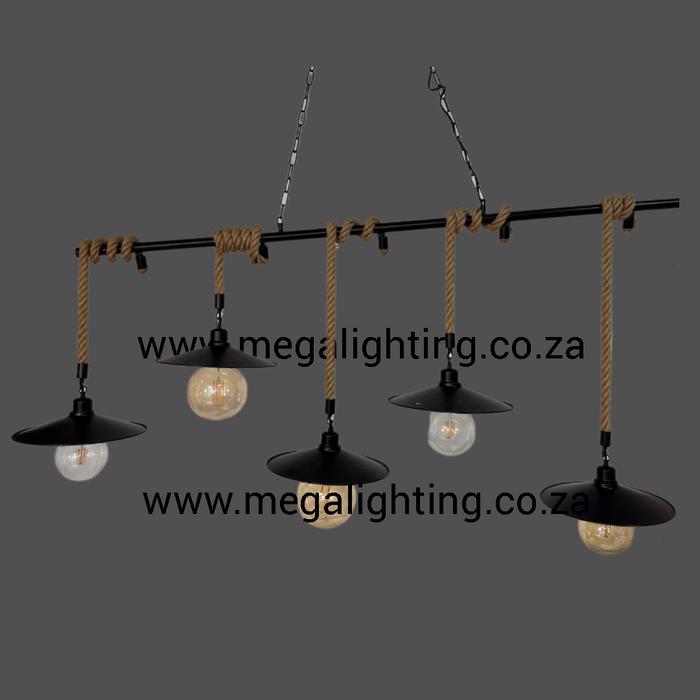 Barn Rope Swing Pendant Light  5-light sources