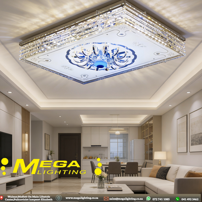 Luxury Crystal Ceiling Light with Bluetooth Speaker (790X590MM)
