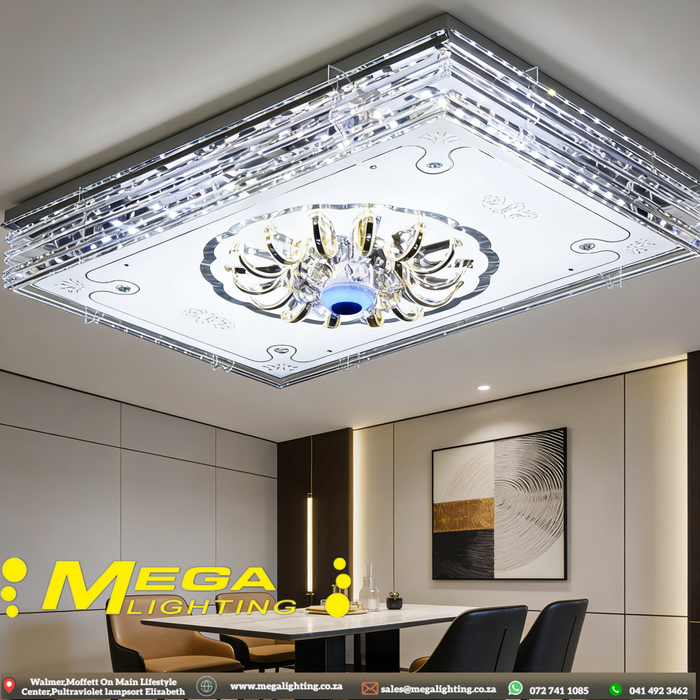 Luxury Crystal Ceiling Light with Bluetooth Speaker (790X590MM)