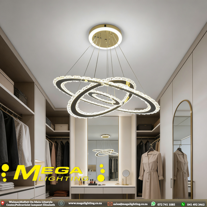 3-Ring Modern Oval LED Pendant Chandelier | Living Room Ceiling Light | South Africa | MEGA LIGHTING