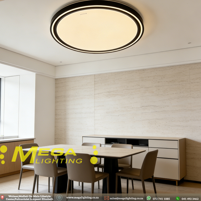 450mm-round-led-ceiling-light-black-grey-tri-colour-tunable-star-dotted-diffuser-mega-lighting-south-africa