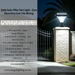 20W solar pillar post light diamond‑cut transparent shade pillar‑top mount no‑wiring MEGA LIGHTING South Africa
