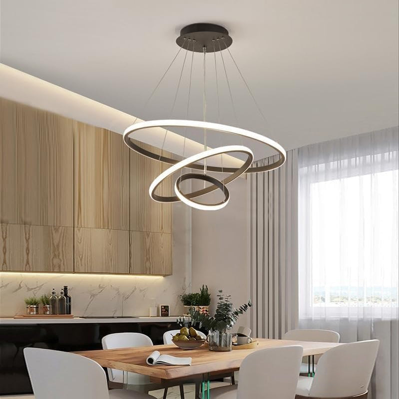 Black Acrylic LED Pendant Lamp | Embedded Ceiling Mount, 3 Colour ...