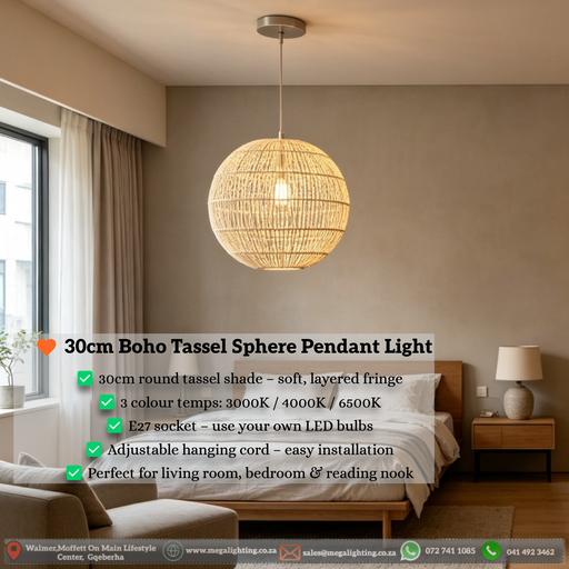 30cm-boho-tassel-sphere-pendant-light-3-colour-temperatures-e27-socket-bohemian-shade-mega-lighting-south-africa
