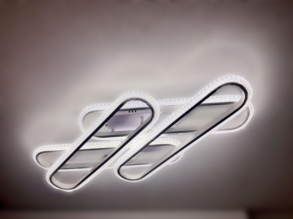 Dimmable LED Ceiling Light, 3000K-6500K Modern Flush Mount Chandelier Lighting Fixture for Kitchen Bedroom Living Room /White