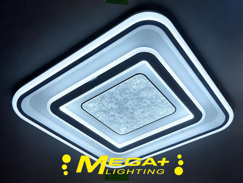 3-Color Temperature  Modern Geometric LED Flush Ceiling Light