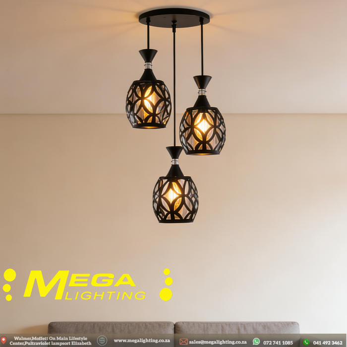 3-light-vintage-black-cage-pendant-light-timeless-industrial-dining-room-lighting-mega-lighting-south-africa