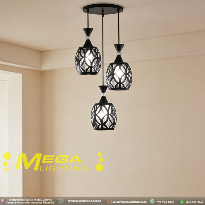 3-light-vintage-black-cage-pendant-light-timeless-industrial-dining-room-lighting-mega-lighting-south-africa