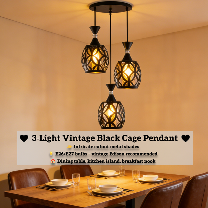 3-light-vintage-black-cage-pendant-light-timeless-industrial-dining-room-lighting-mega-lighting-south-africa