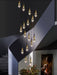 3‑Meter Teardrop Crystal Chandelier – Bubble Crystal Pendants | 3‑Colour LED | MEGA LIGHTING SA