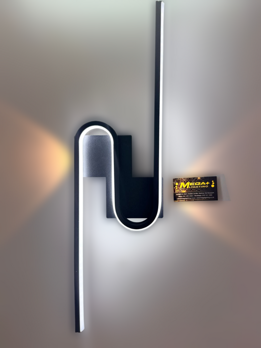 Black LED Wall Sconces 3-Tone Lighting Modern LED Bathroom Vanity Light Fixtures 23.6 Inch Linear Wall Lamp for Living Room Indoor Wall Lighting for Bedroom