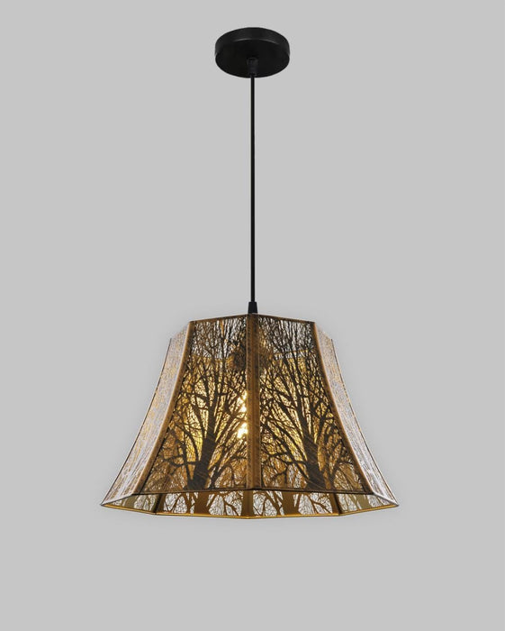Shining gold Industrial Chandelier Gold Bursh Black Vintage Rustic with Gold Finish - Hollow Carved Pendant Light for Kitchen Island, Dining Room, Bedroom