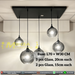 5-light smoke gradient glass linear pendant light with mixed sizes 3×20cm and 2×15cm shades, 70×30cm black base adjustable height E27 hanging lamp for dining room living room bar restaurant, MEGA LIGHTING South Africa