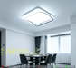 50CM LXW curved square modern LED flush mount ceiling light, 3 color temp options, for bedroom dining room home decor.