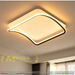 50CM LXW curved square modern LED flush mount ceiling light, 3 color temp options, for bedroom dining room home decor.