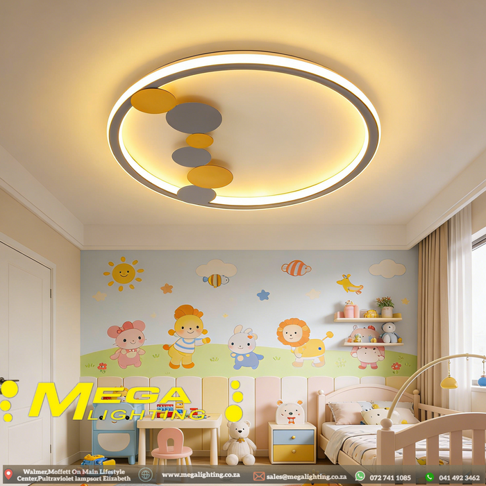 50×50cm 3‑Colour Changing LED Flush Mount Ceiling Light, MEGA LIGHTING South Africa